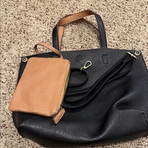 Elegant Black and Tan Tote Bag